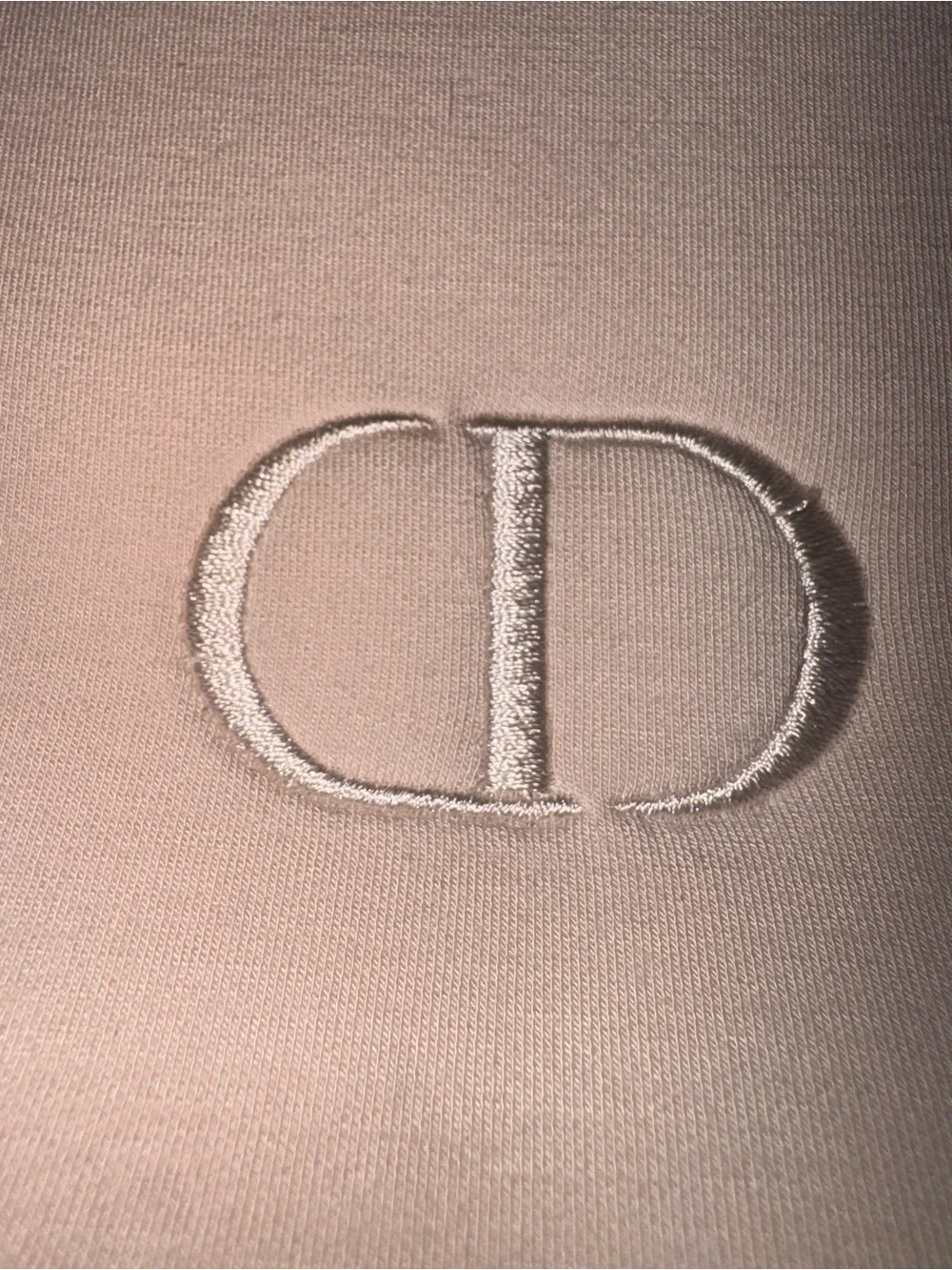 Dior Light Pink Embroidered CD Cosmetic Pouch